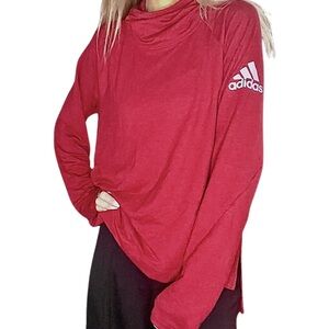 ADIDAS Cowl-Neck Orange/Red‎ Sweatshirt